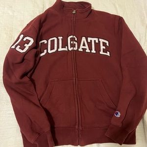 Colgate university Maroon Zipper Hoodie Small